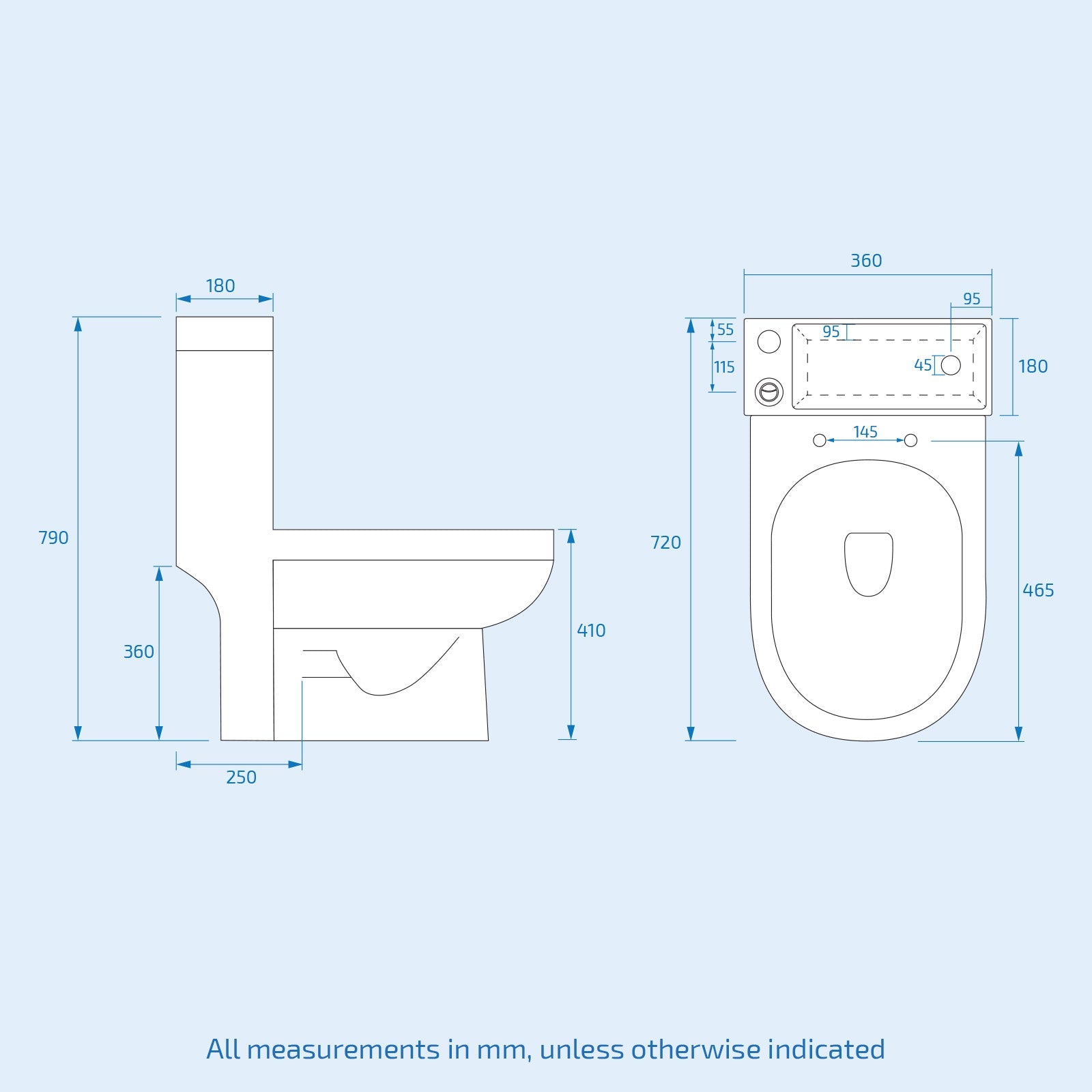 White Modern One Piece 2 in 1 Close Coupled Pan Round with Basin