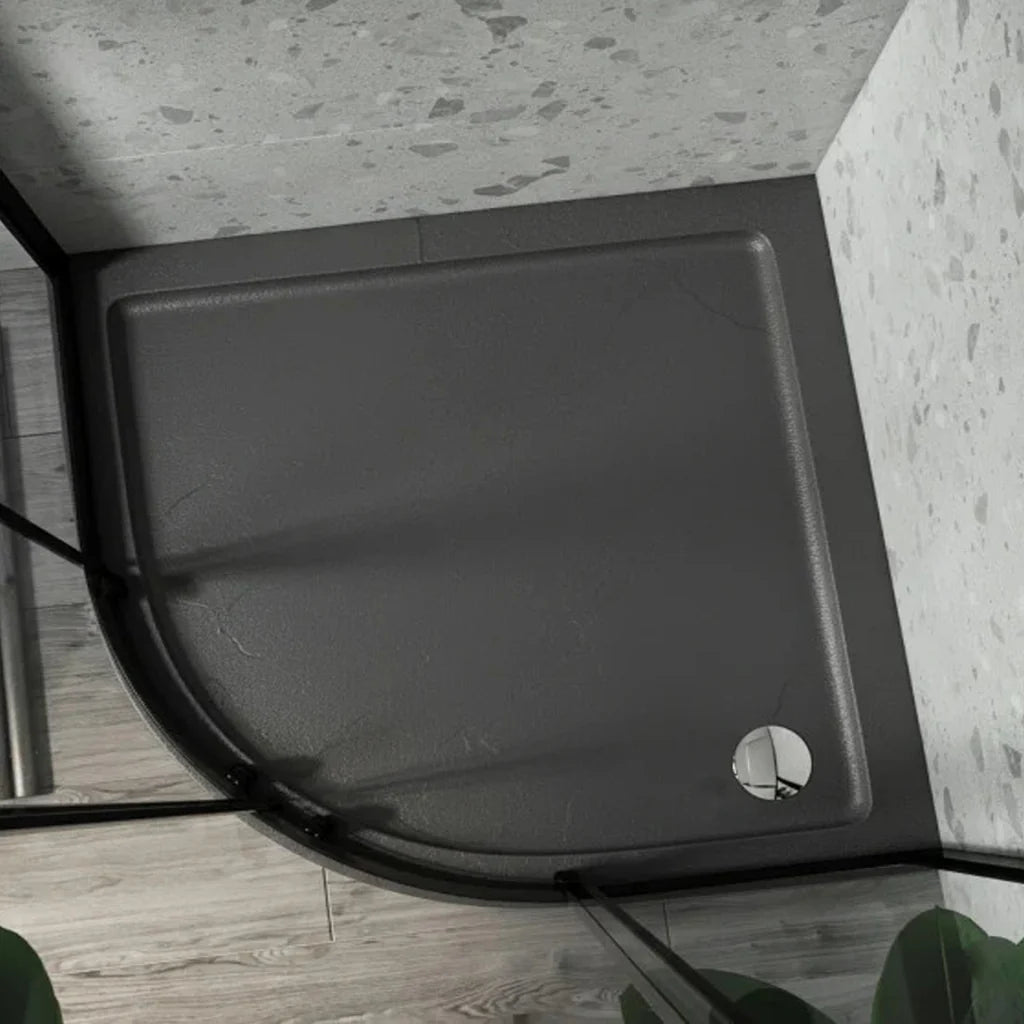 LH 1200 x 900mm Offset Quadrant Tray Slate Grey