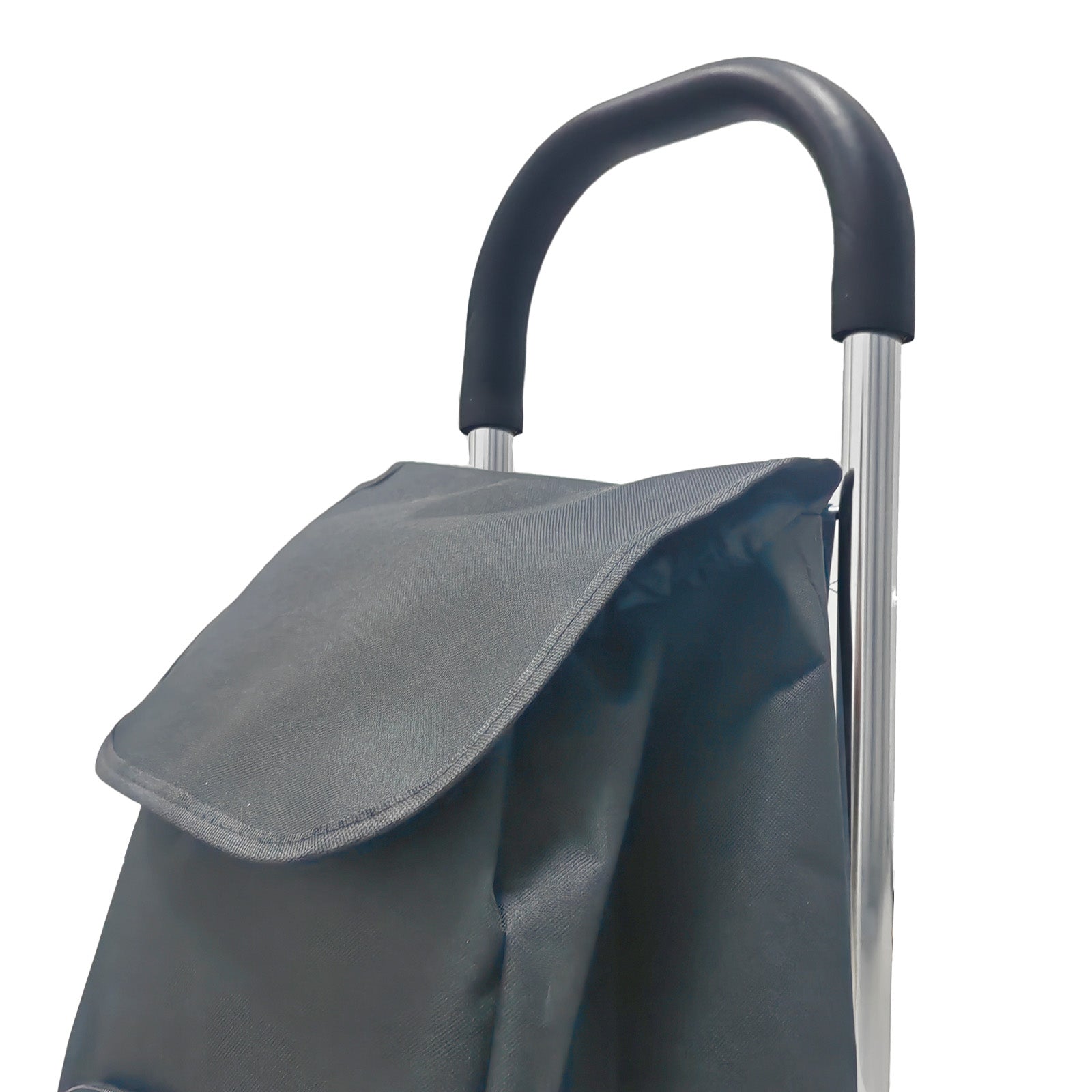 Grey Aluminium Lightweight Shopping Grocery Trolley with Stair Climbing Wheels