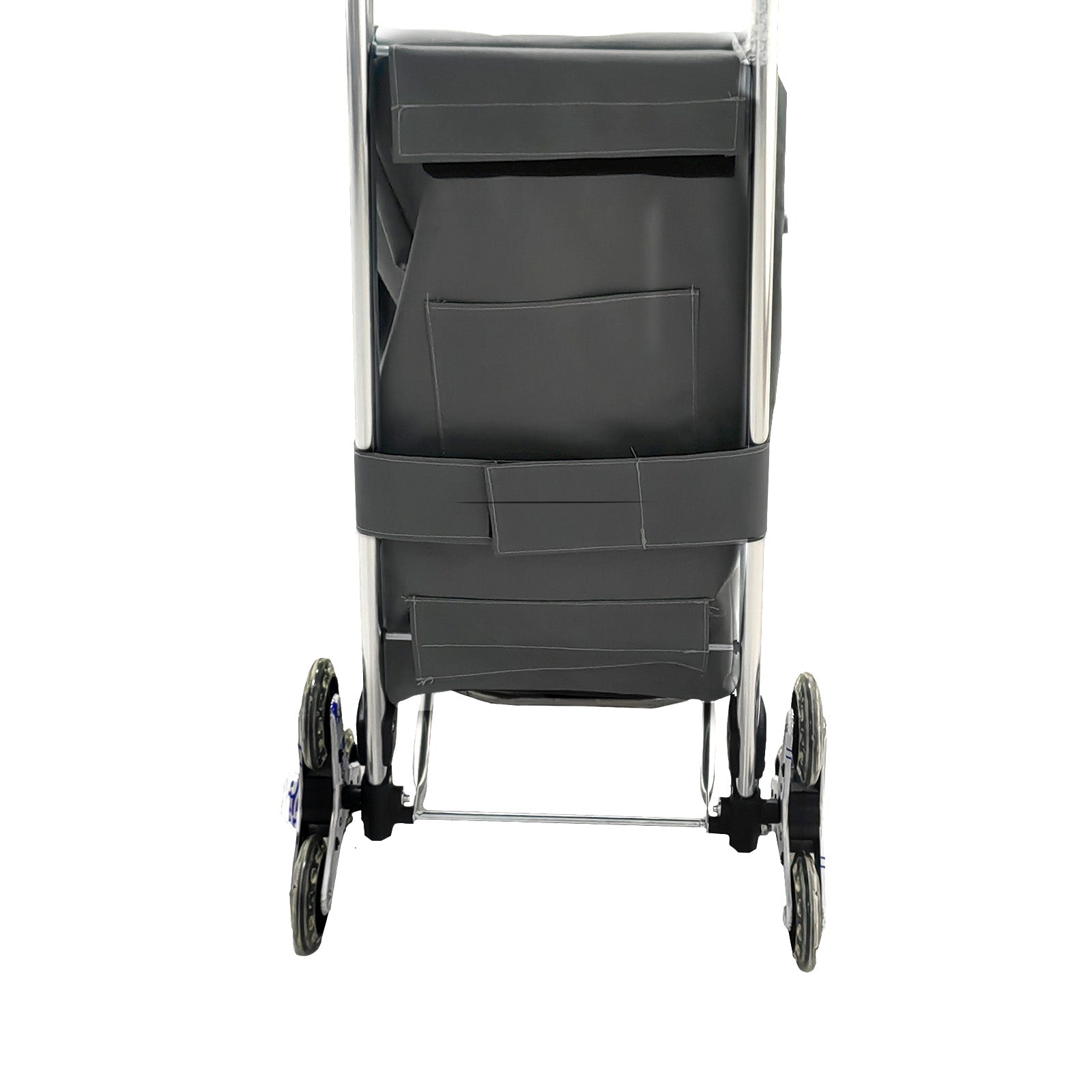 Grey Aluminium Lightweight Shopping Grocery Trolley with Stair Climbing Wheels