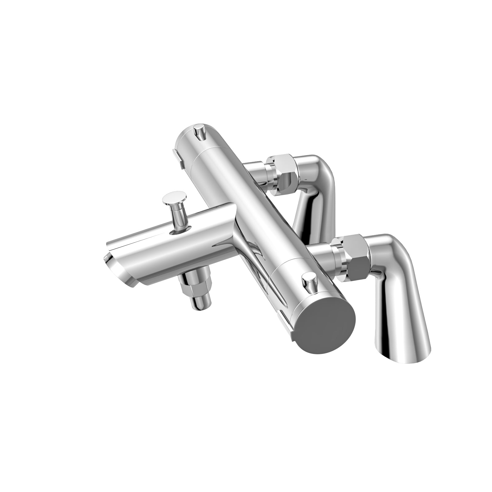Chrome Exposed Bath Shower Mixer Tap Kit Set
