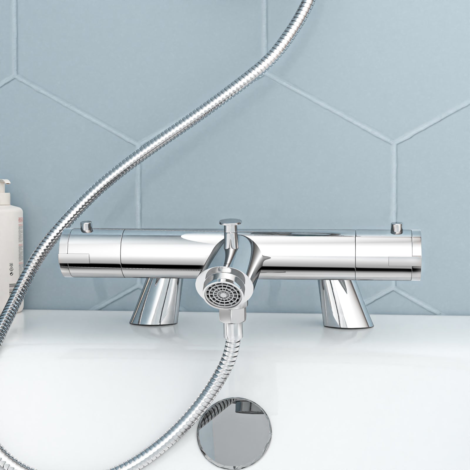 Chrome Exposed Bath Shower Mixer Tap Kit Set