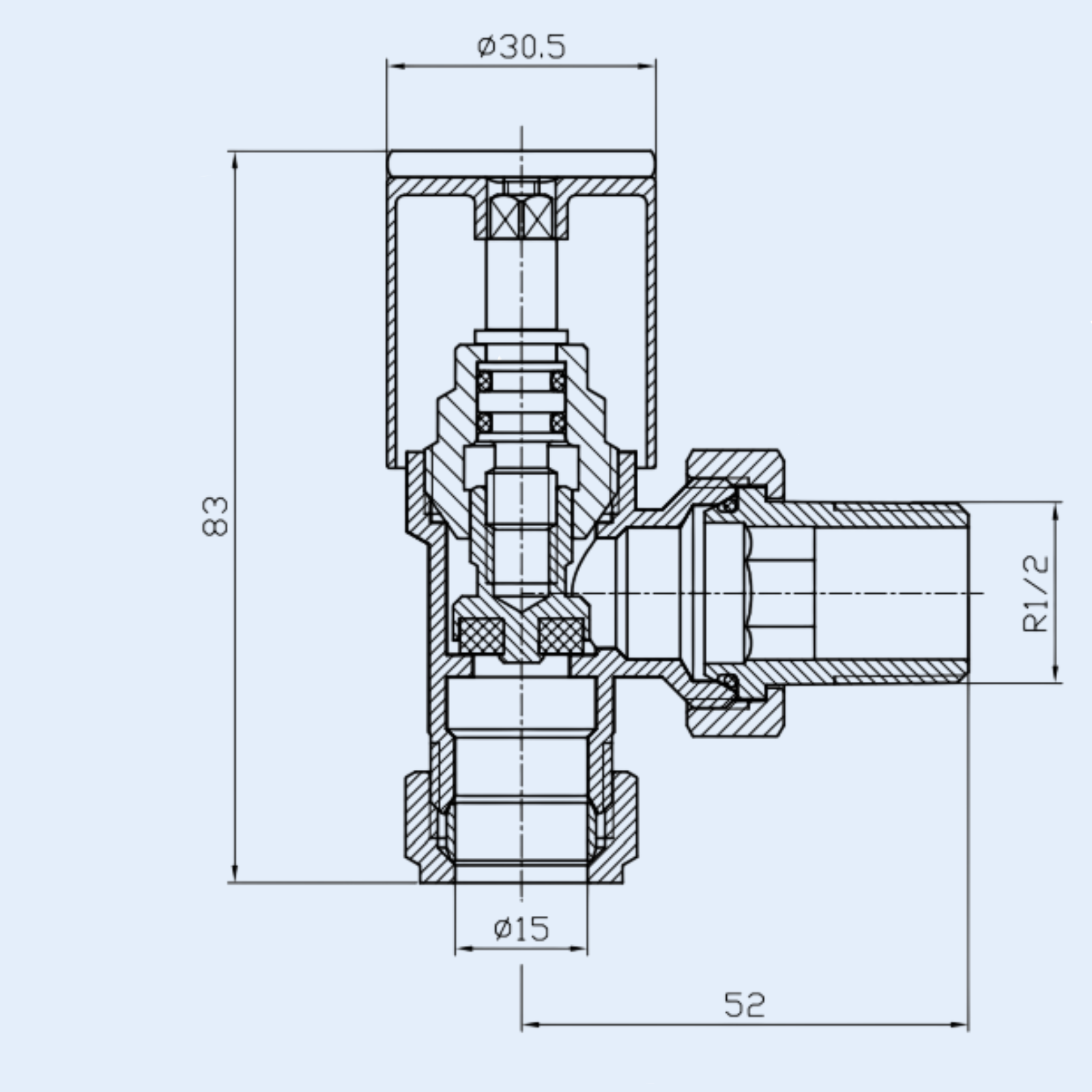 Kartell 15mm Angled Anthracite Radiator Valve 15mm (Pair) - ANTH-ANG