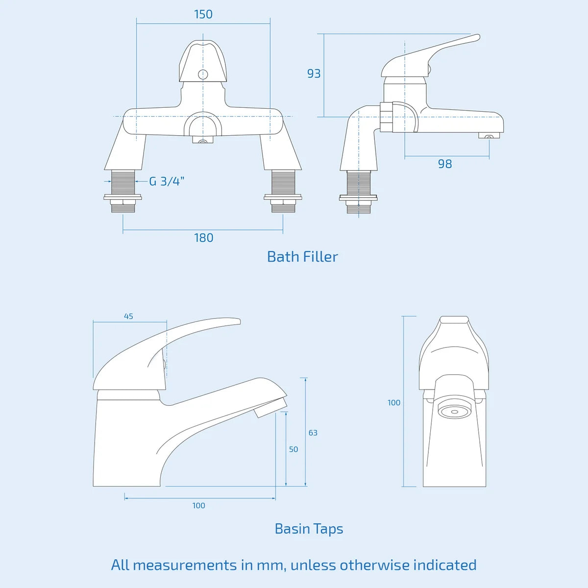 Bathroom Suite 1500mm Round Bathtub With Panel, Vanity and Toilet With Bath Filler