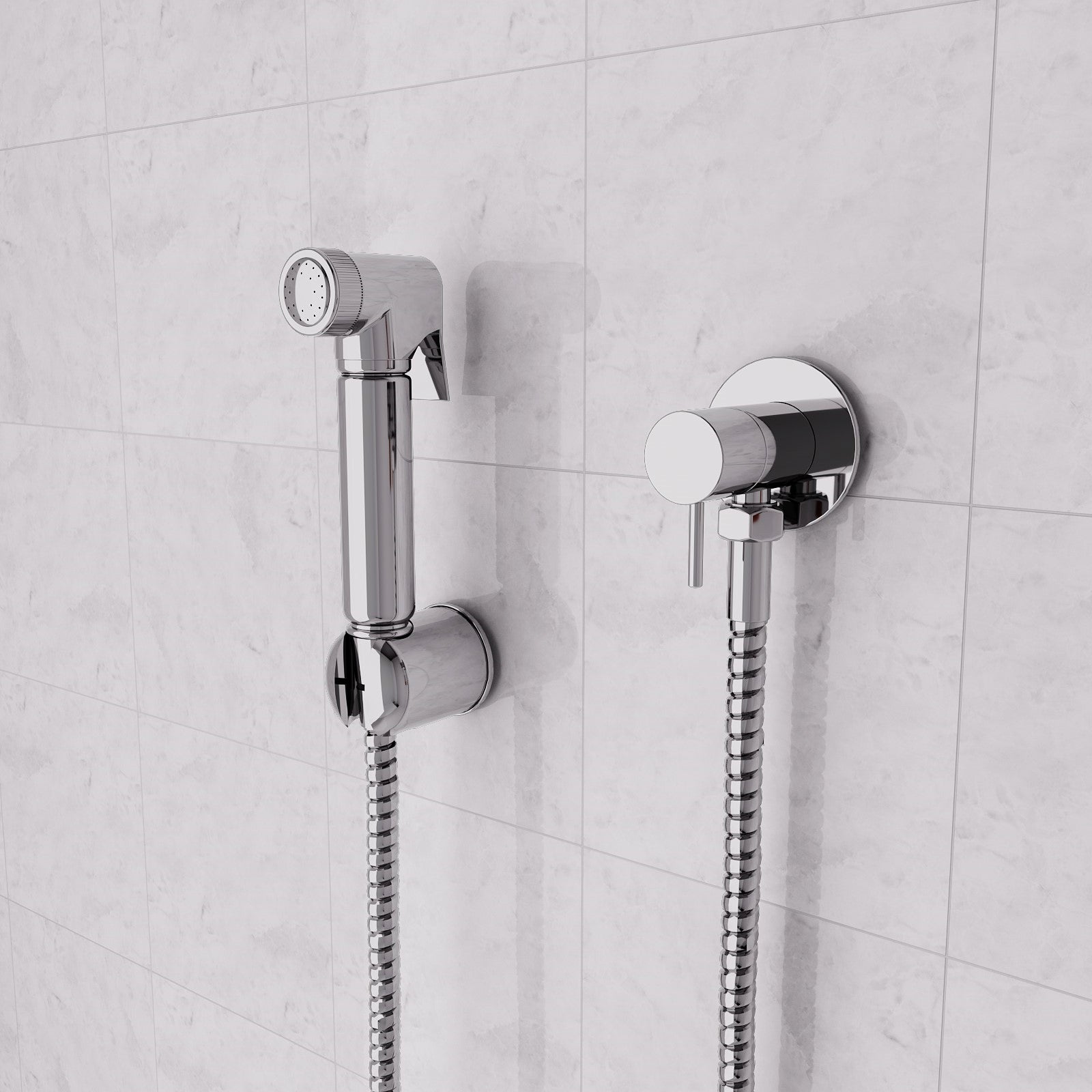 Modern Chrome Handheld Bidet Douche Toilet Spray Kit