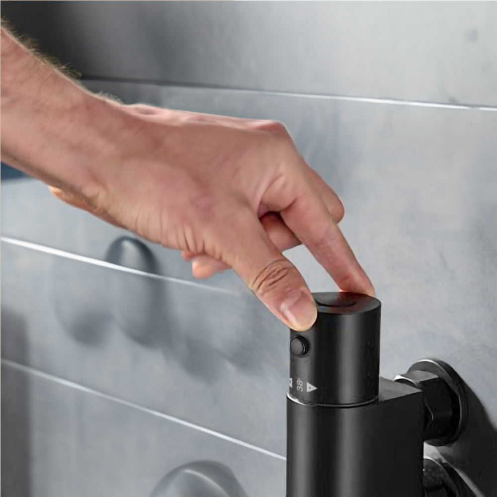 Modern Matte Black Bidet Douche Mini Thermostatic Bar Valve And Spray Kit