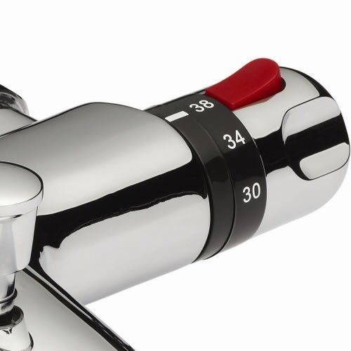 Winstead Round Chrome Thermostatic Bath Shower Mixer & Multi Function Shower Riser Kit