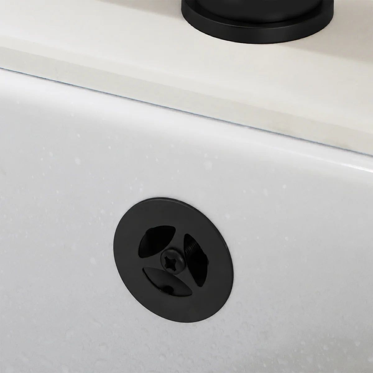 Matte Black Kitchen Basin Waste with Overflow