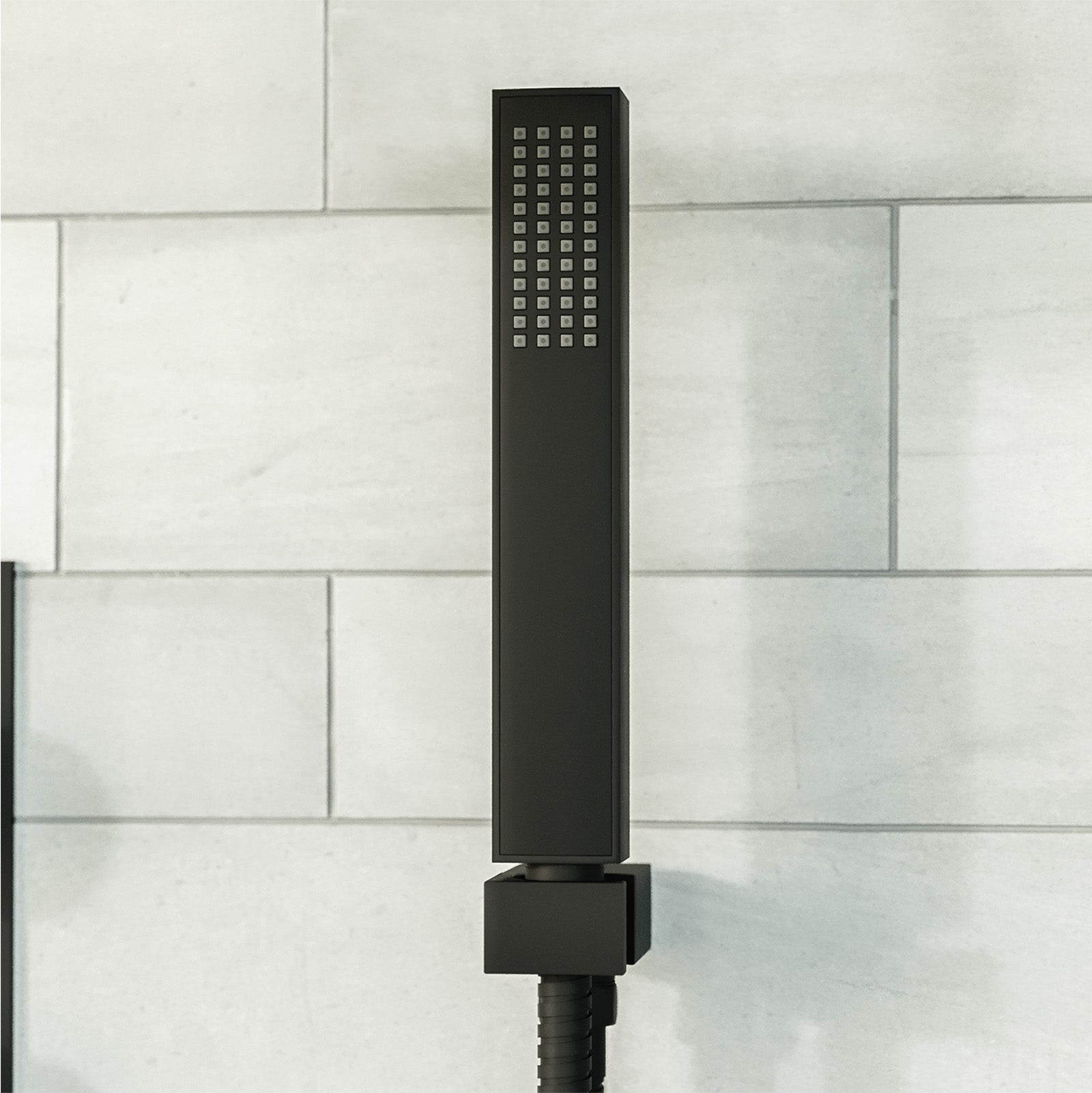 Ultra Stylish Hand Held Shower Bracket Holder Wall Kit Matte Black