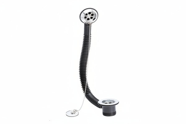 Hudson Retainer Bath Waste & Overflow With Brass Plug & Link Chain Chrome