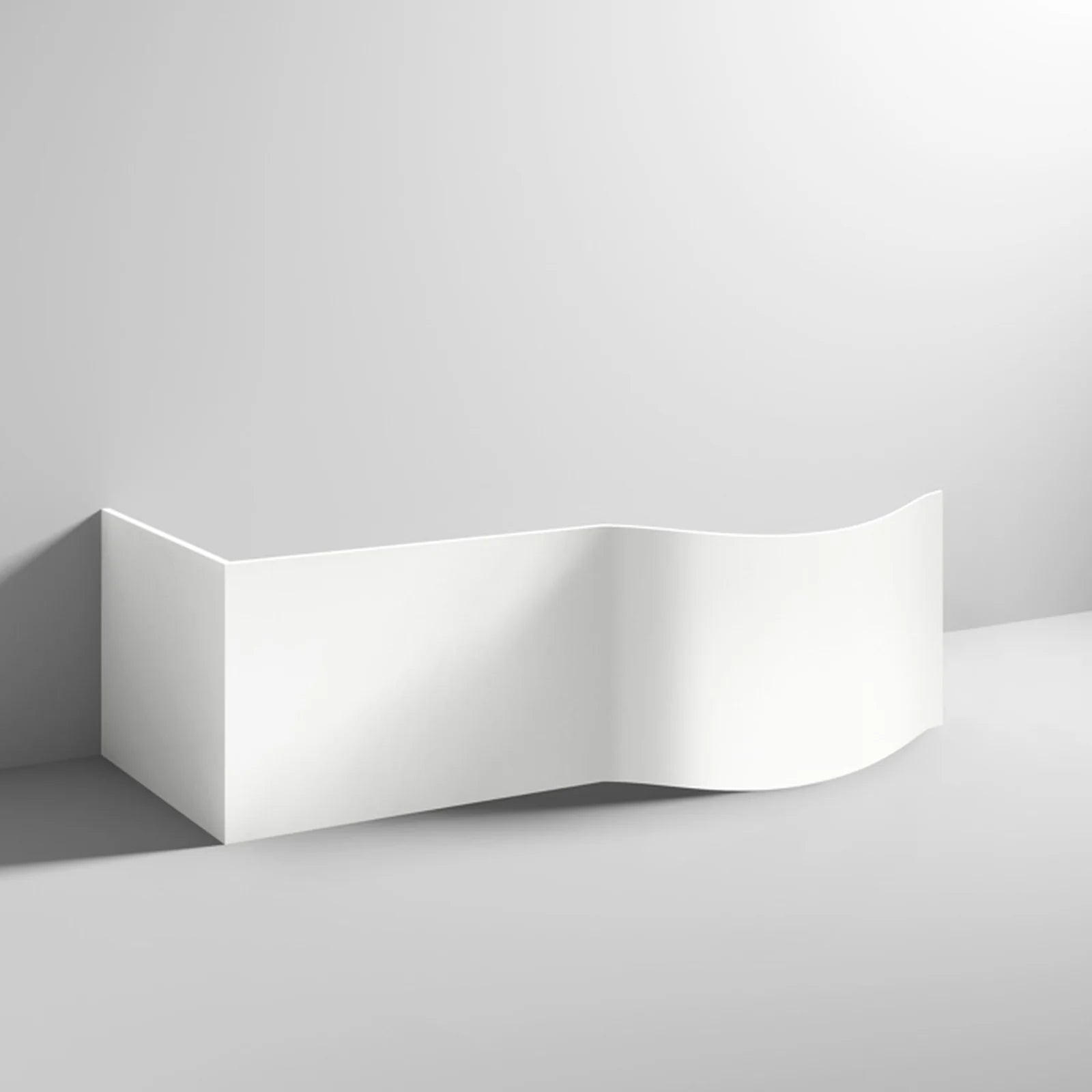 Gloss White 1700 x 700mm P-Shaped Acrylic Front and End Bath Panels