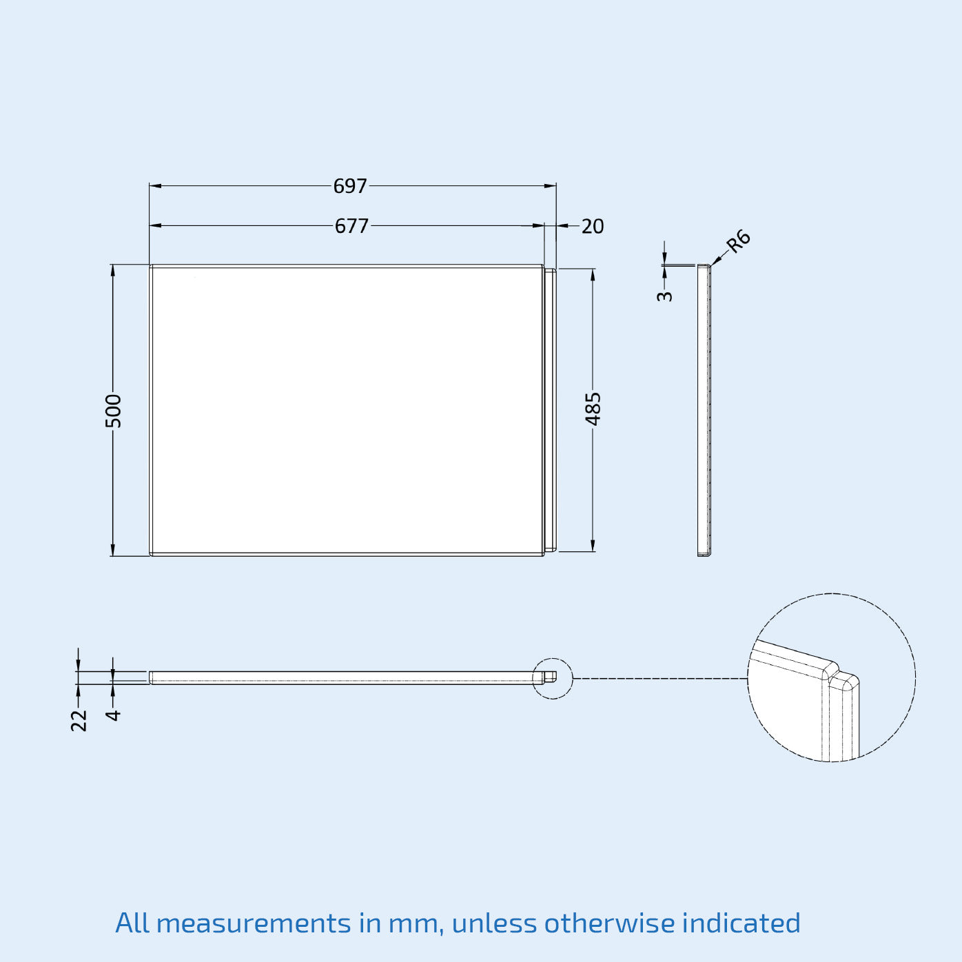 Gloss White 1700mm x 500mm Front Bath Panel and 700mm x 500mm End Bath Panel for Left Hand L Shaped Bath