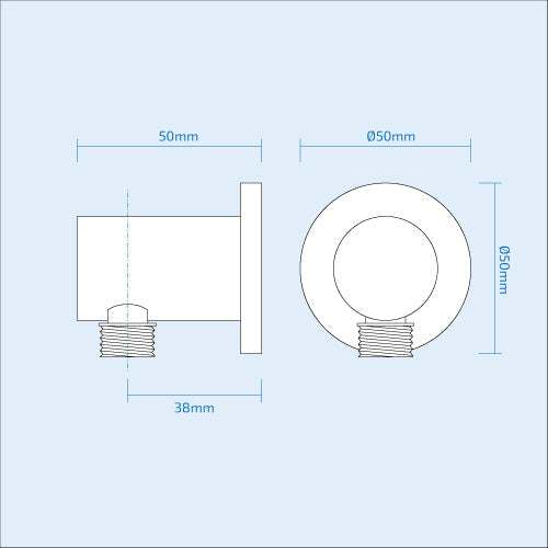 Lily 2 Dial 2 Way Round Concealed Thermostatic Mixer Valve, Slider Rail, Handset & Bath Filler Chrome