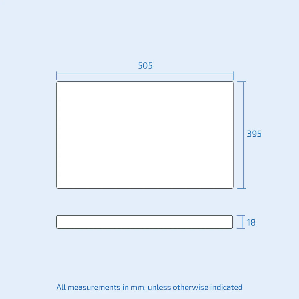 Nanuya 500mm Anthracite Moisture Resistant Vanity Cabinet Worktop