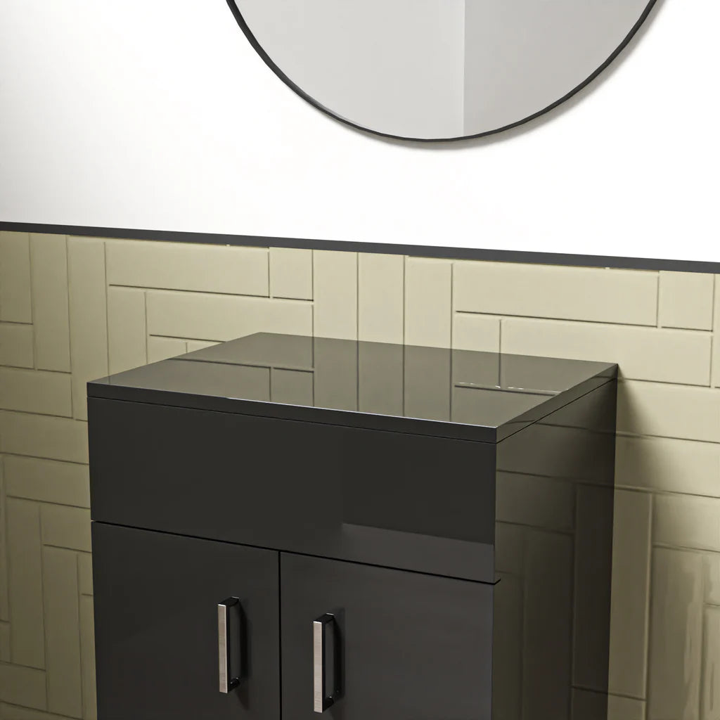 Nanuya 500mm Anthracite Moisture Resistant Vanity Cabinet Worktop