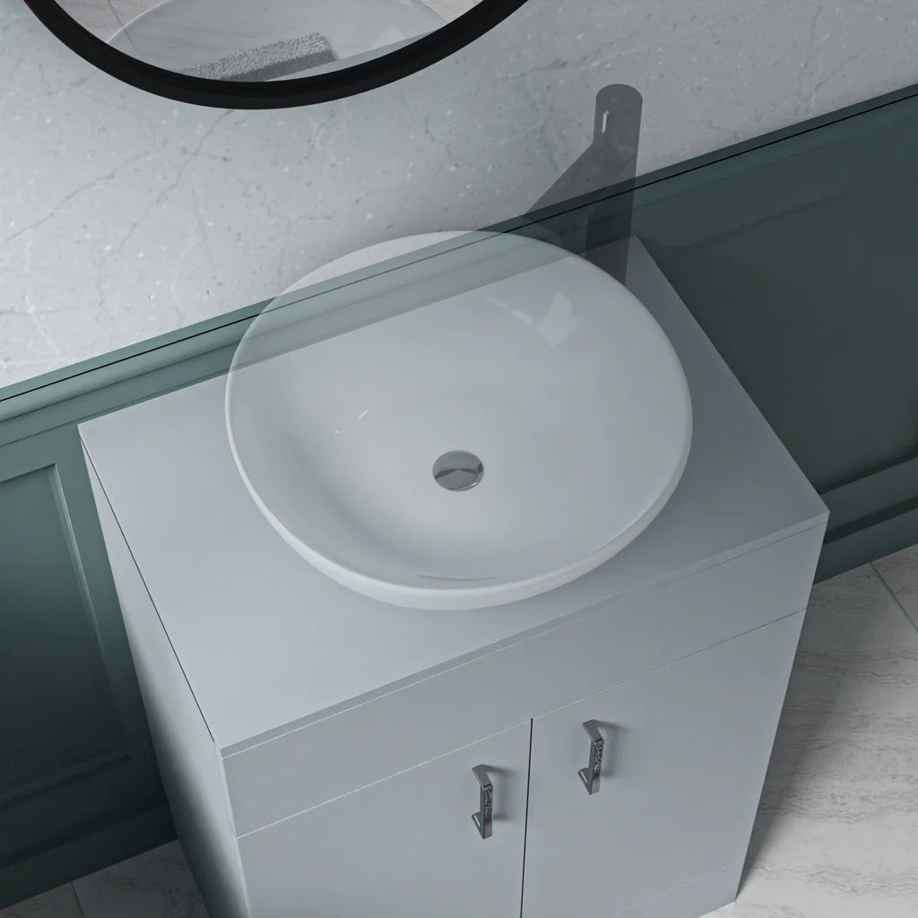 Nanuya 600mm Grey Moisture Resistant Vanity Cabinet Worktop