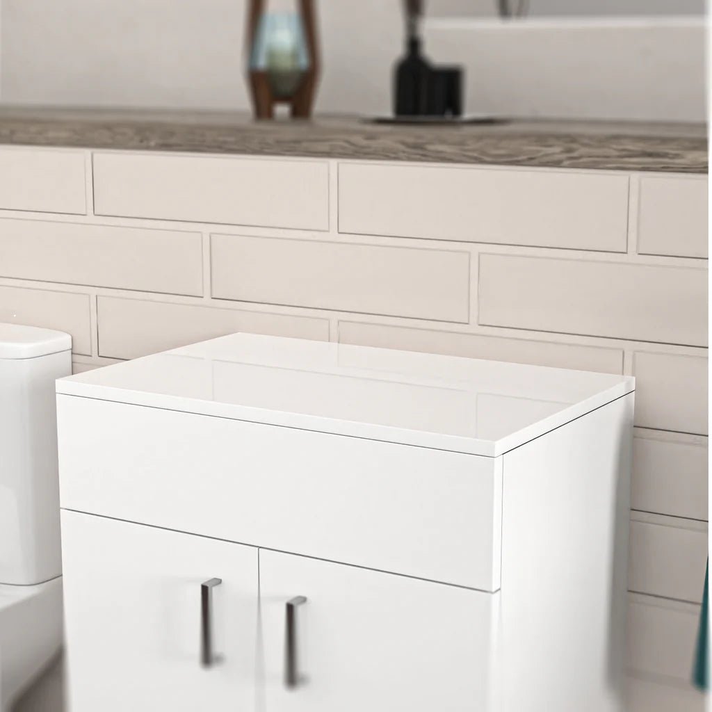 Nanuya 600mm White Moisture Resistant Vanity Cabinet Worktop