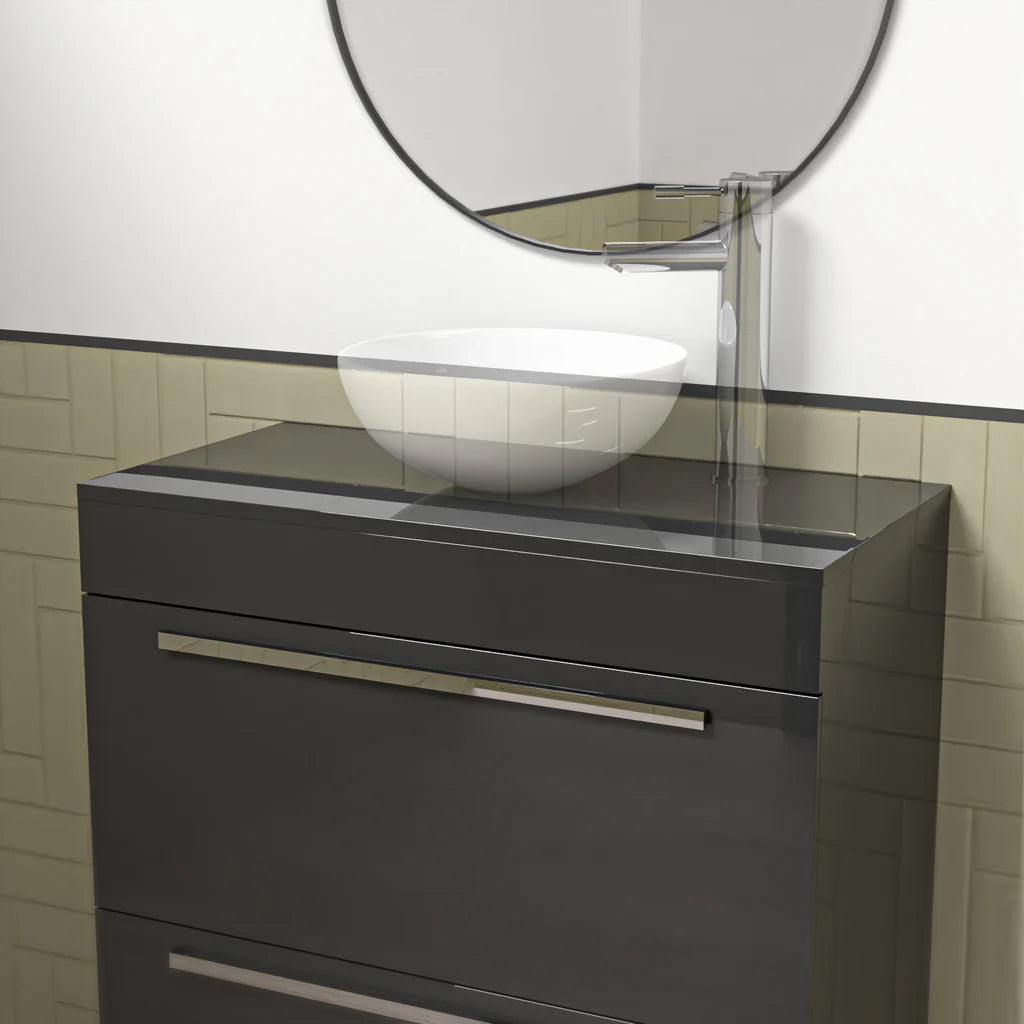 Nanuya 800mm Anthracite Moisture Resistant Vanity Cabinet Worktop