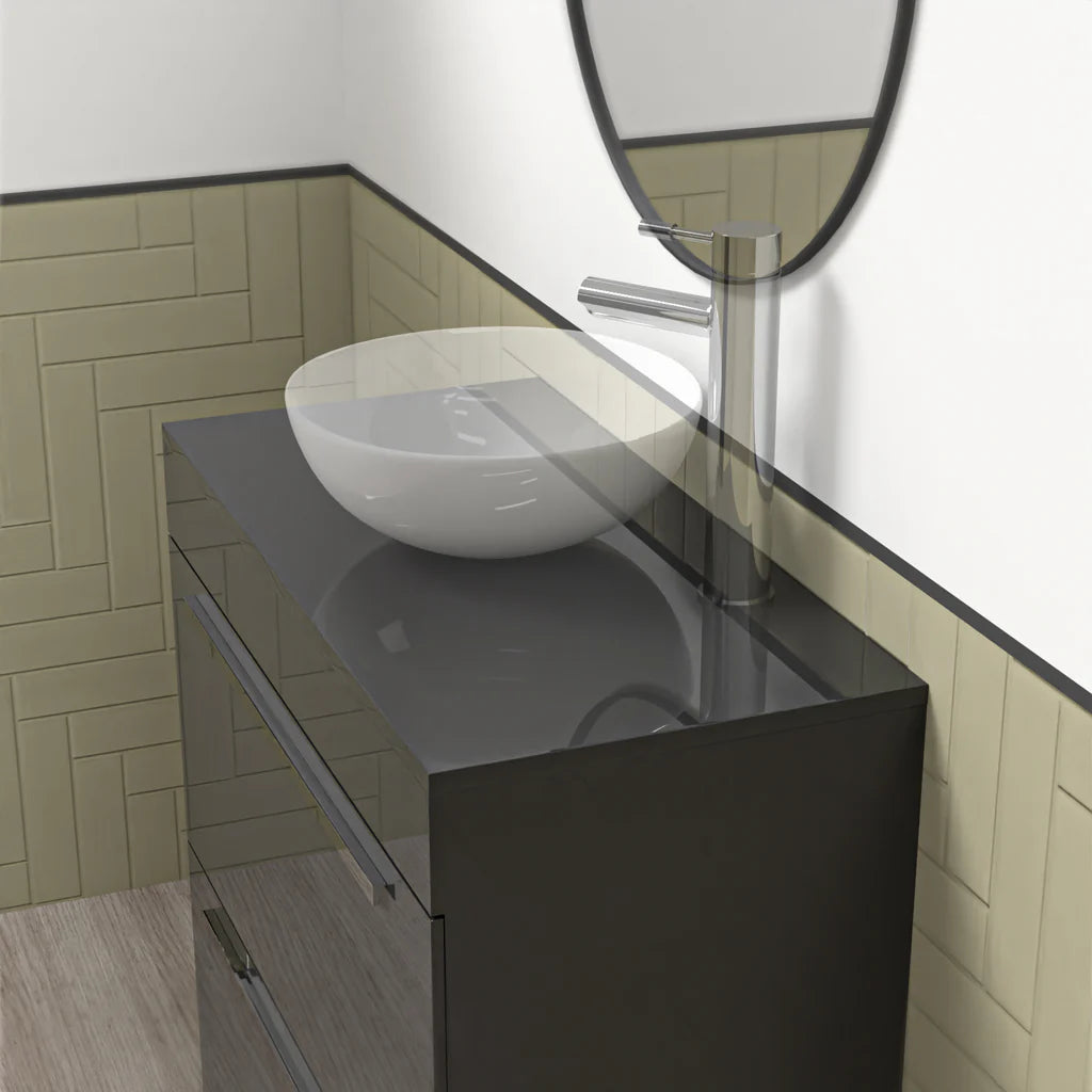 Nanuya 800mm Anthracite Moisture Resistant Vanity Cabinet Worktop