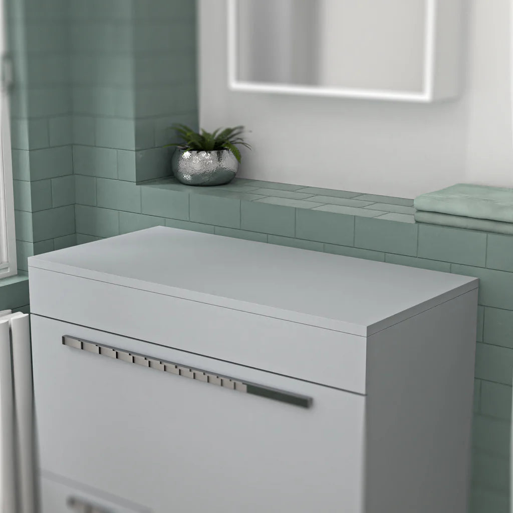 Nanuya 800mm Grey Moisture Resistant Vanity Cabinet Worktop