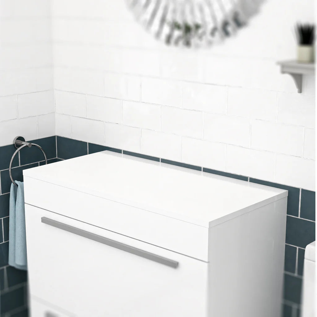 Nanuya 800mm White Moisture Resistant Vanity Cabinet Worktop