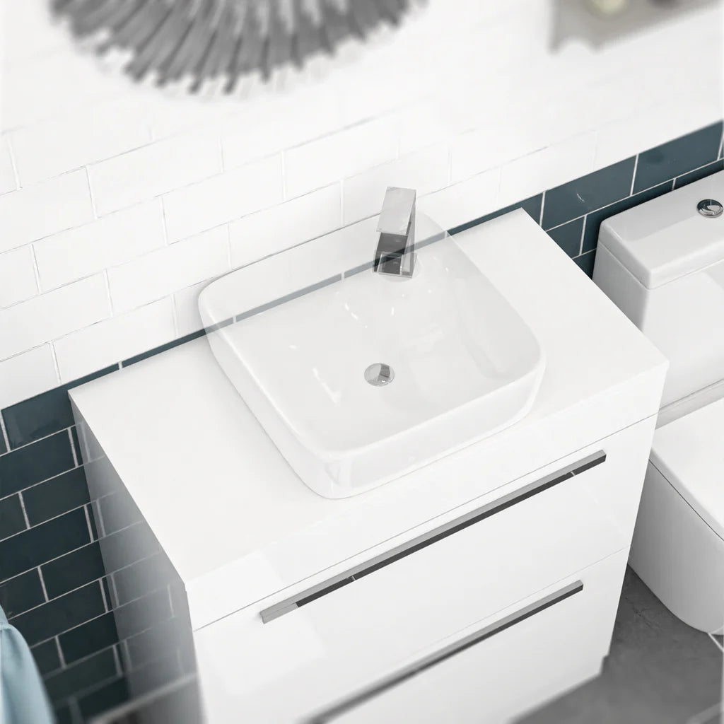 Nanuya 800mm White Moisture Resistant Vanity Cabinet Worktop