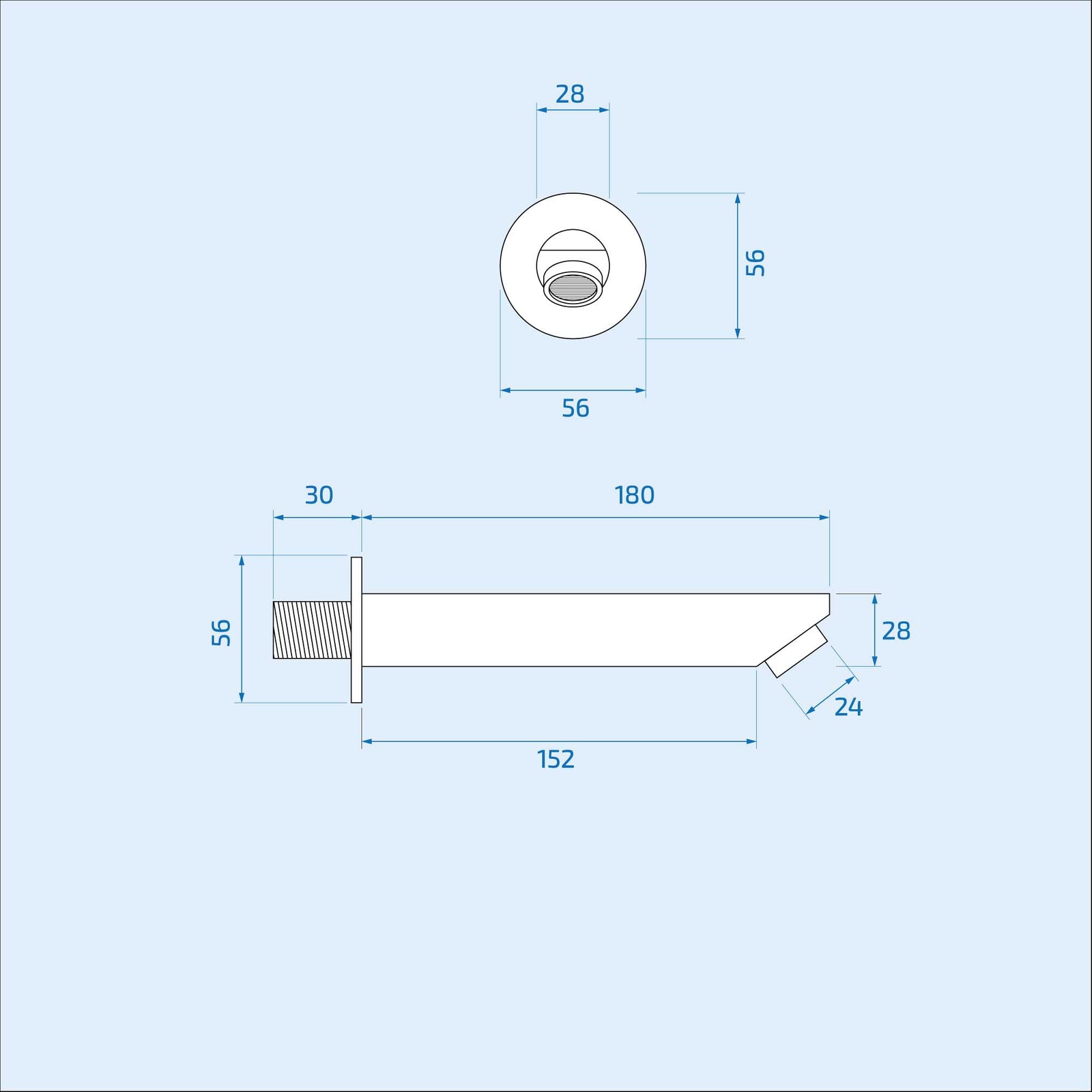Flora 3 Dial 3 Way Round Set - Shower Head, Handset And Bath Filler Spout