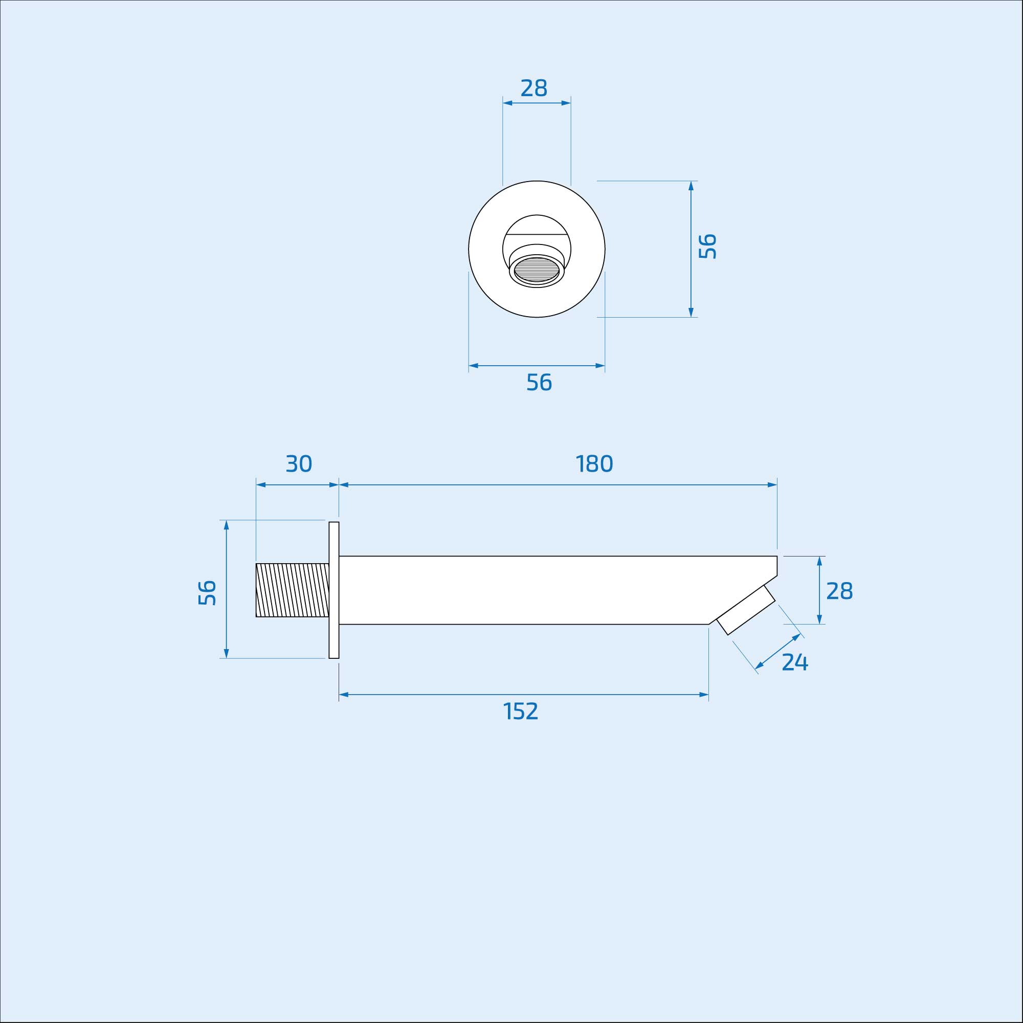 Flora 3 Dial 3 Way Round Set - Shower Head, Handset And Bath Filler Spout