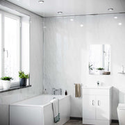 White Marble Gloss  PVC Shower Wall Panel 1000mm x 2400mm x 10mm