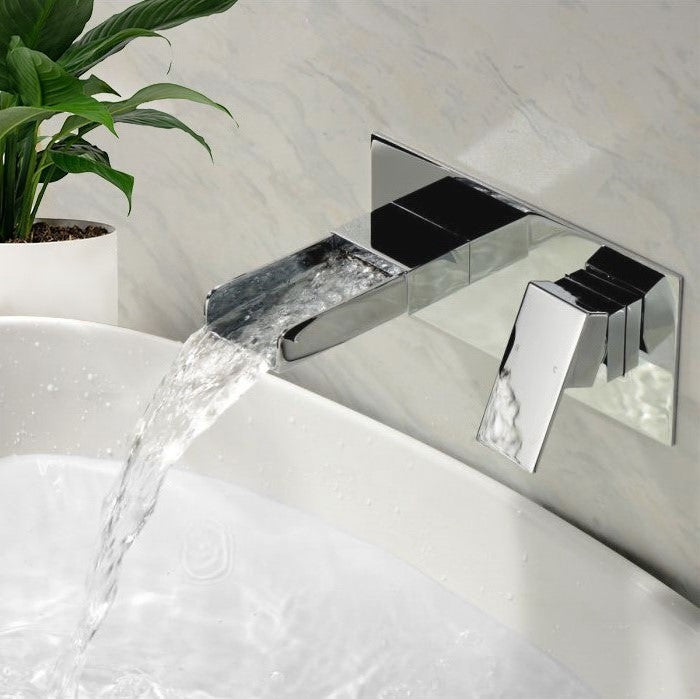 Ozone Modern Design Waterfall Wall Mounted Concealed Basin Single Lever Mixer Tap