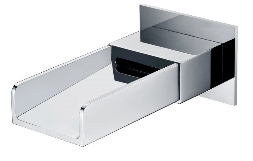 Chrome Wall Mounted Waterfall Spout Tap Chrome