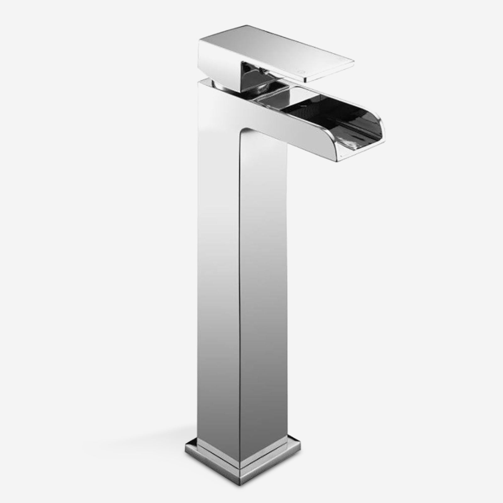 Ozone Square Waterfall Bathroom High Rise Basin Sink Mono Mixer Chrome Tap