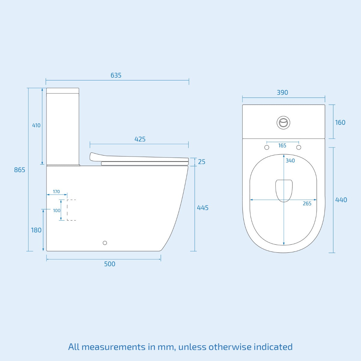 Afern 500mm Basin Vanity Unit & Close Coupled Toilet White