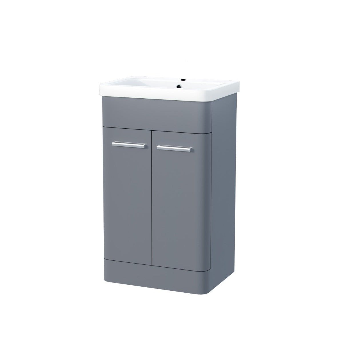 Afern 500mm Vanity Unit Cabinet and Wash Basin Steel Grey