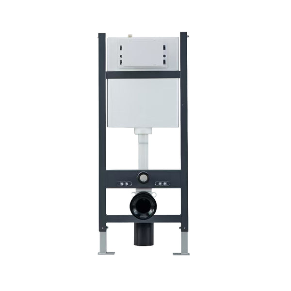 Bathroom wall-mounted toilet cistern and tank on a white background