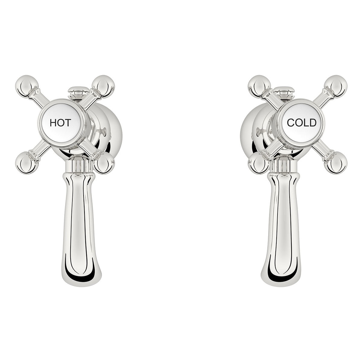 Churchill Traditional Set Of Hot & Cold Basin Taps And Bath Shower Mixer Tap With Handheld Kit
