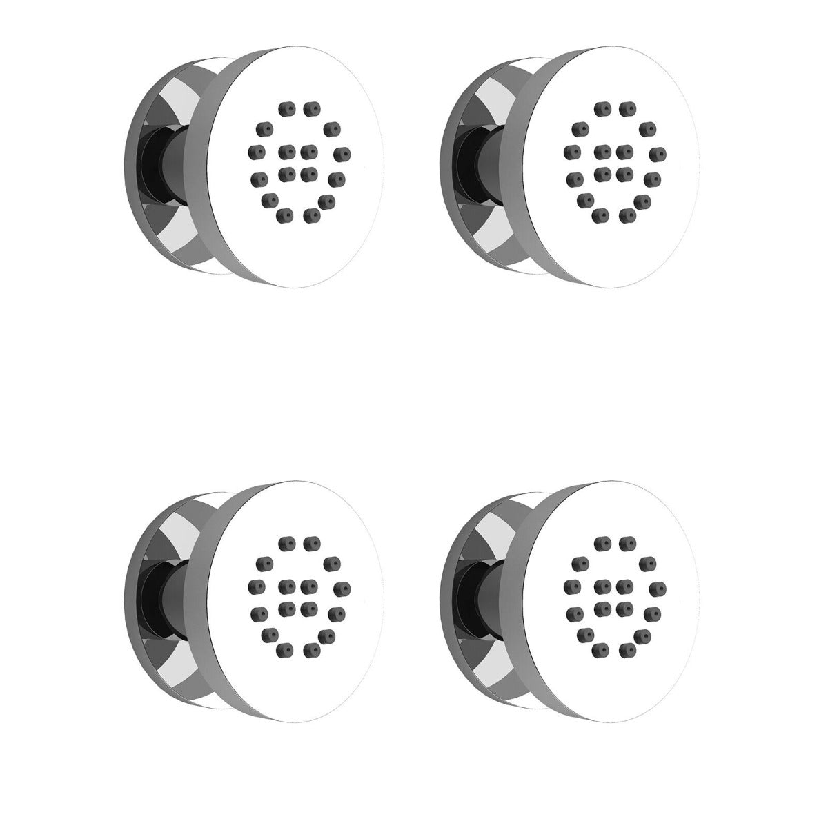 4 sets of Round 55mm Shower Massage Body Jets Solid Brass Chrome