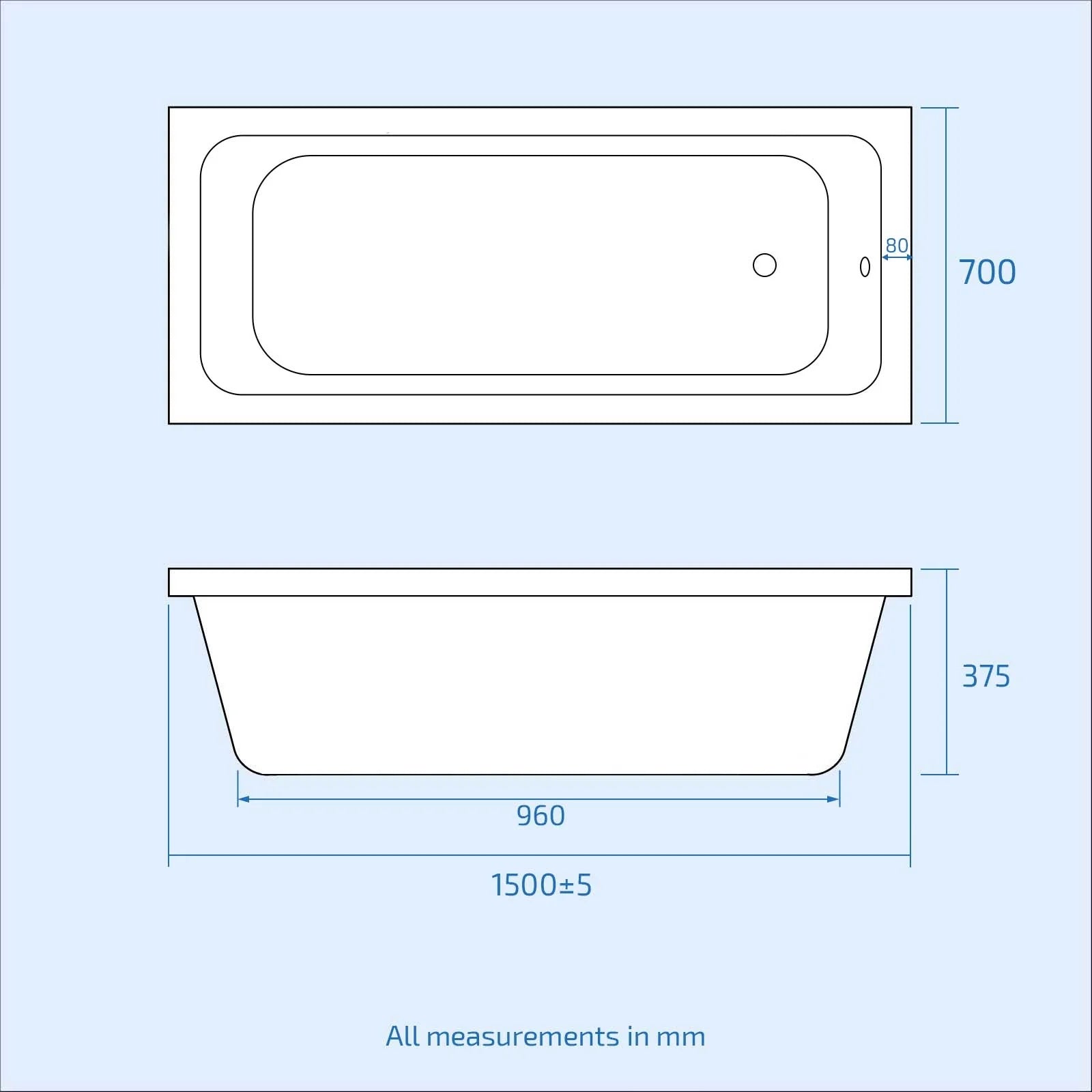 Bathroom Suite 1500mm Square Bathtub With Freestanding Vanity & Close Coupled Toilet