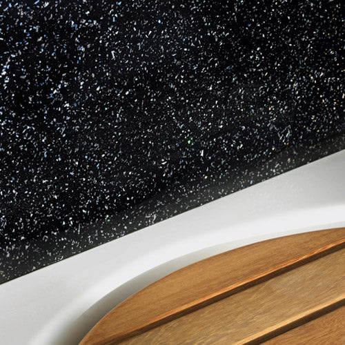 Black Galaxy Gloss PVC Ceiling Panel/Shower Wall Panel 250mm X 2700mm X 5mm (Pack Of 4)