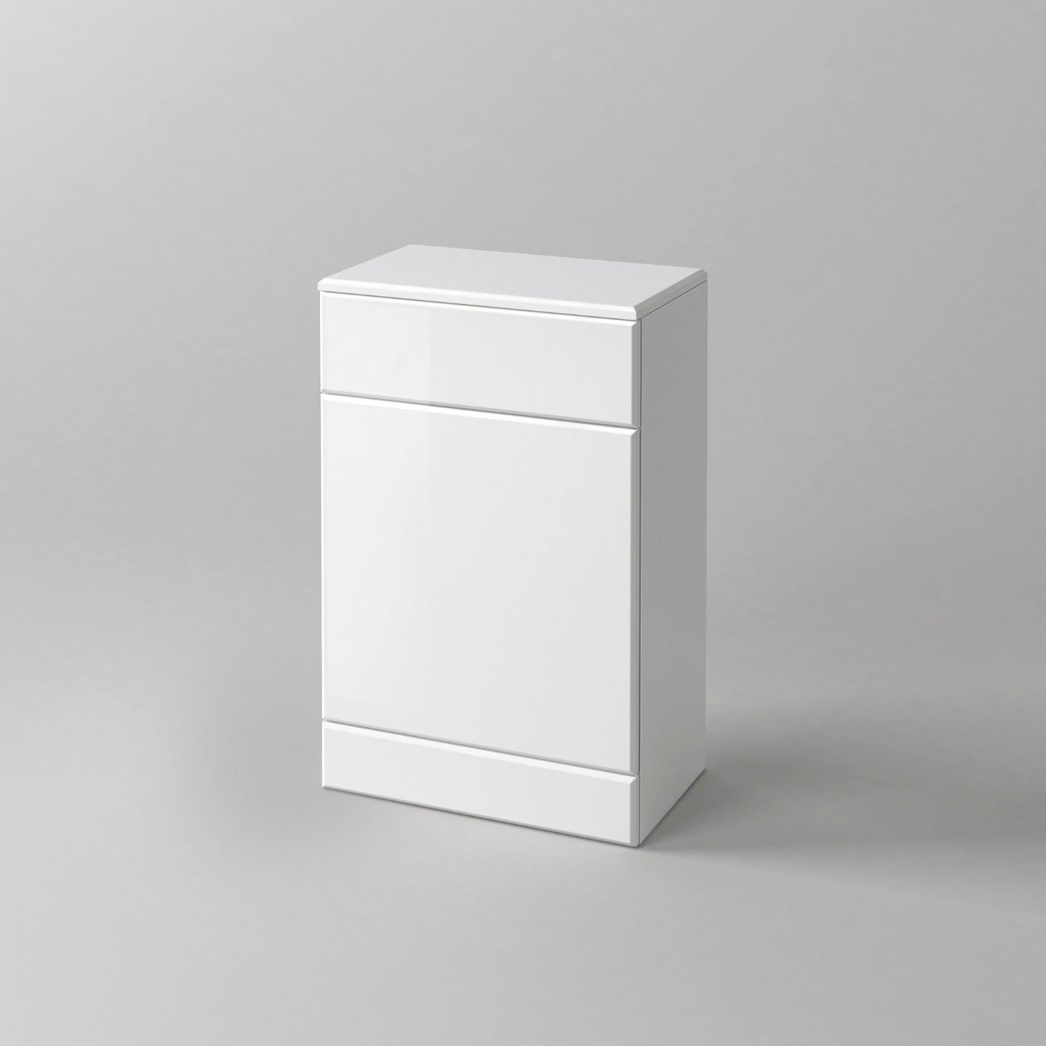 Vincent 500mm Floor Standing Gloss White WC Unit, BTW Toilet & Concealed Cistern