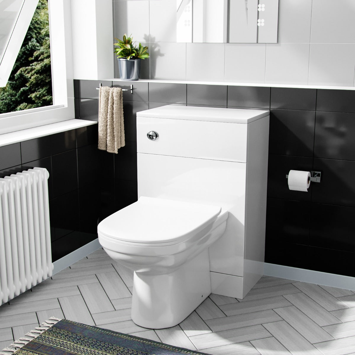 Benson 500mm WC Unit & BTW Curved Toilet Pan