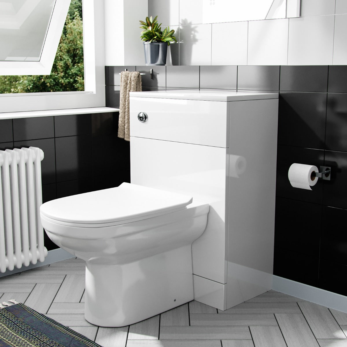 Benson 500mm WC Unit & BTW Curved Toilet Pan