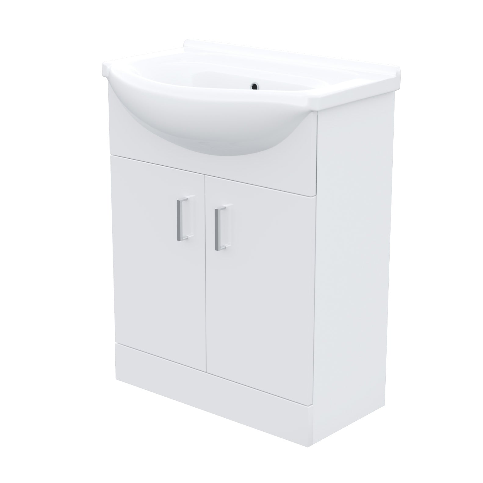 Ellen White Vanity WC Unit & Bath BTW Toilet Mixer Taps & Wastes Flat Pack