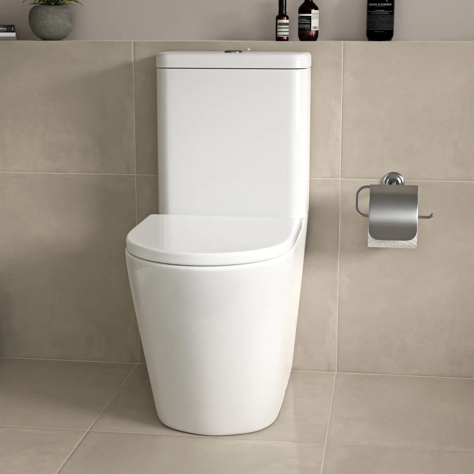 Cobley Round Comfort Height Close Coupled Cistern, Pan and Seat