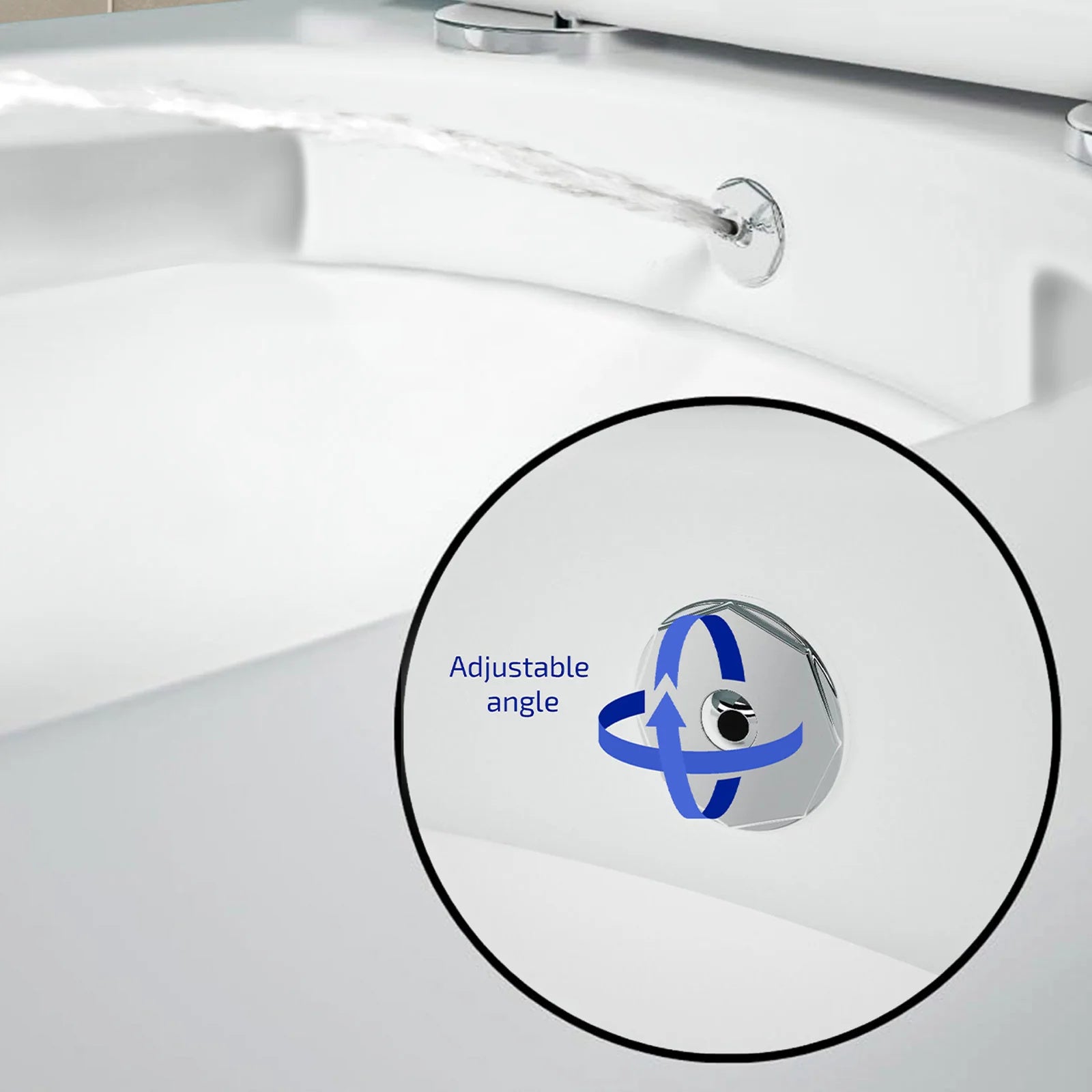 Comfort Height Close Coupled Toilet With Integrated Hot Cold Bidet Valve