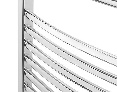 22M Ladder Tube Curved Towel Rail Radiator Chrome 800 x 600 - 1194 BTU'S