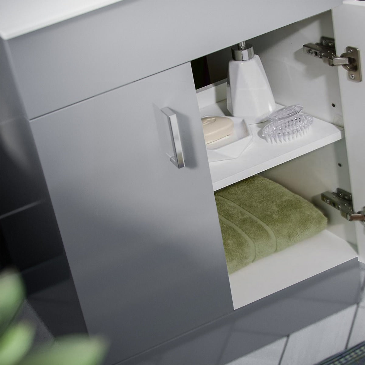 Nanuya 600mm Light Grey Flat Pack Vanity & WC Toilet Pan