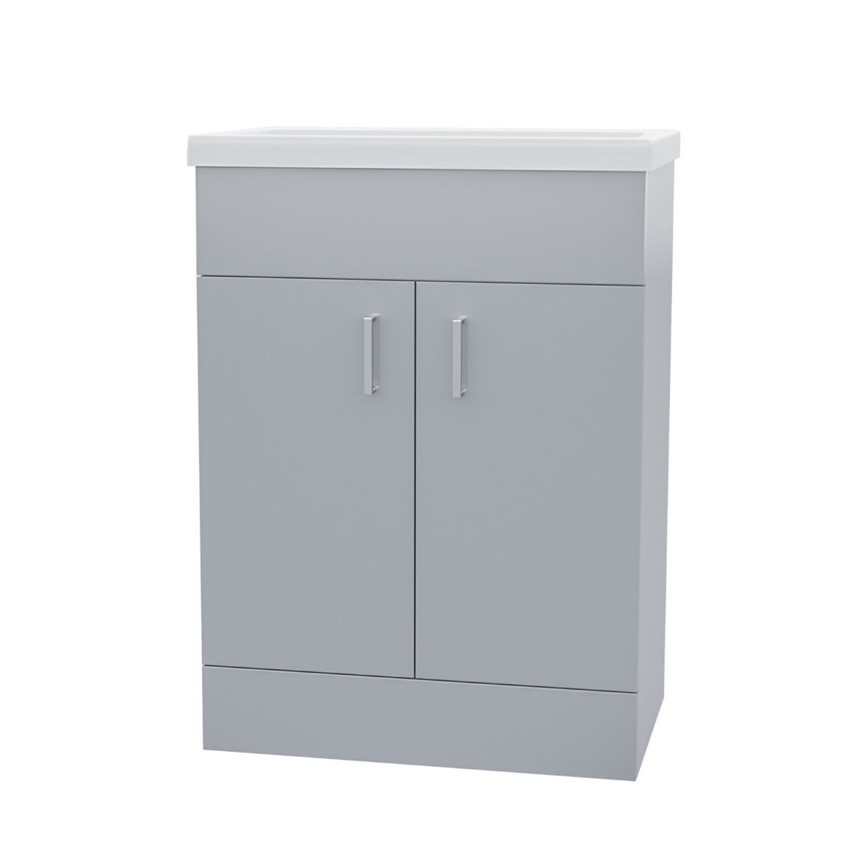 Nanuya 600mm Light Grey Flat Pack Vanity & WC Toilet Pan