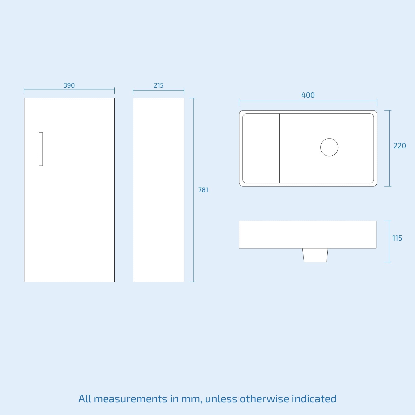 Nanuya Matte Grey 400mm Cloakroom Vanity Basin Unit & Close Coupled Toilet