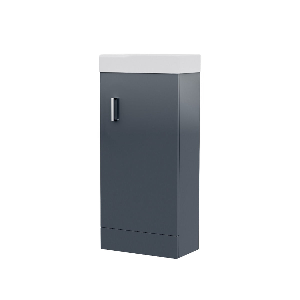 Nanuya 400mm Grey Sink Vanity Unit And WC Toilet Pan